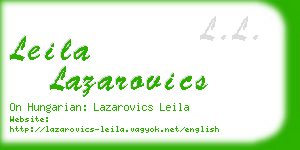 leila lazarovics business card